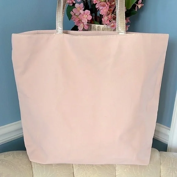 NWOT Jimmy Choo Parfums Pale Pink Tote Gold Metallic Detail Shoulder Bag Purse - Picture 7 of 14